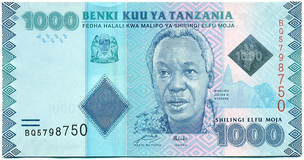 1000 шиллингов 2010 года Танзания — Фото №1