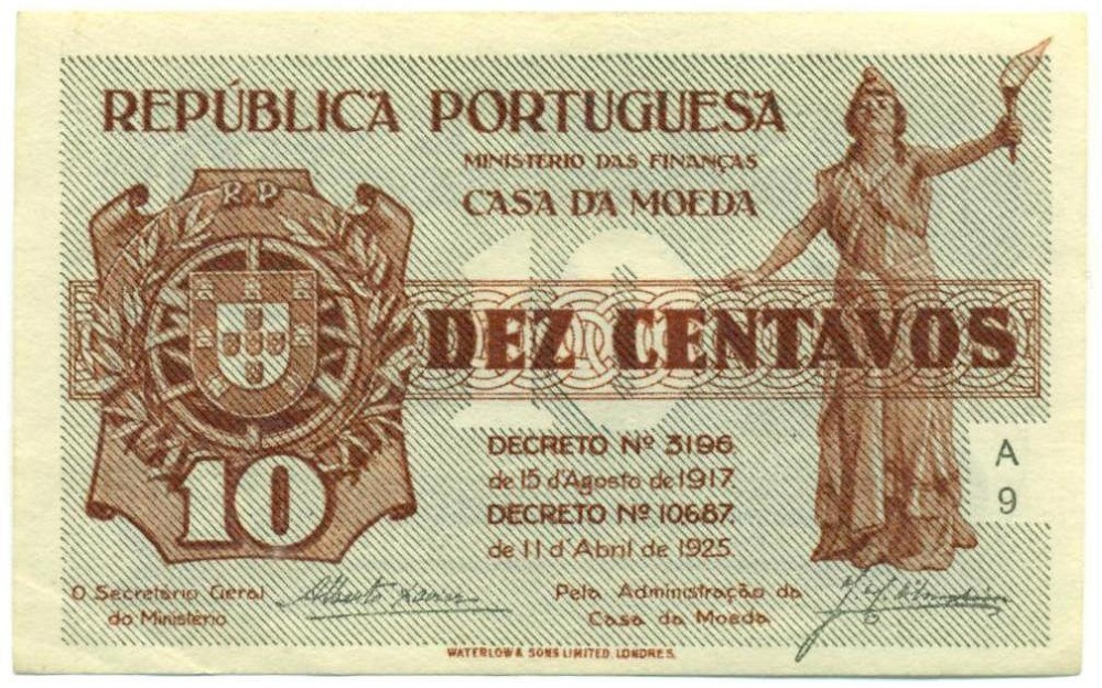 10 сентаво 1925 года Португалия — Фото №1