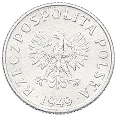 1 грош 1949 года Польша — Фото №2