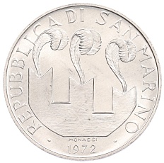 10 лир 1972 года Сан-Марино — Фото №2