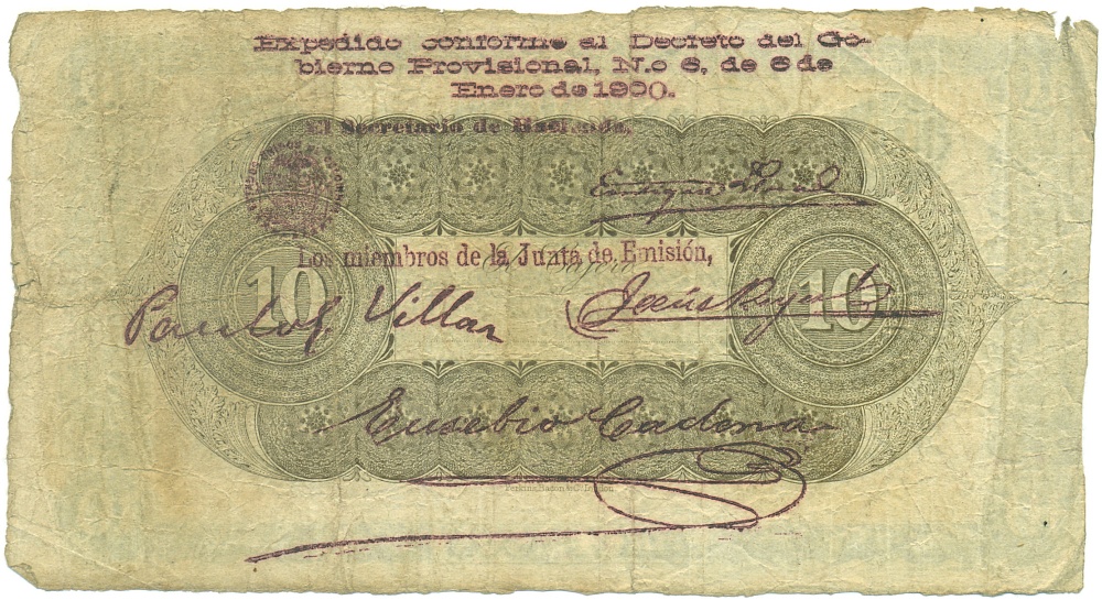 10 песо 1873 года Колумбия — Банк Сантандера — Фото №2