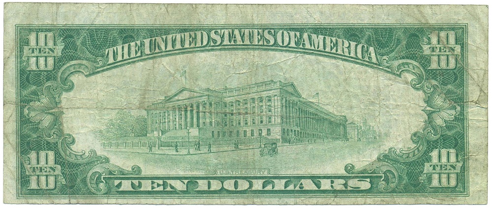 10 долларов 1928 года США (Иллинойс — Чикаго) — Фото №2