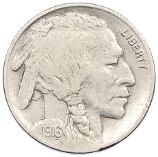 5 центов 1916 года S США — Фото №1