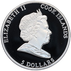 5 долларов 2011 года Острова Кука «Китайский гороскоп — год кролика» — Фото №2