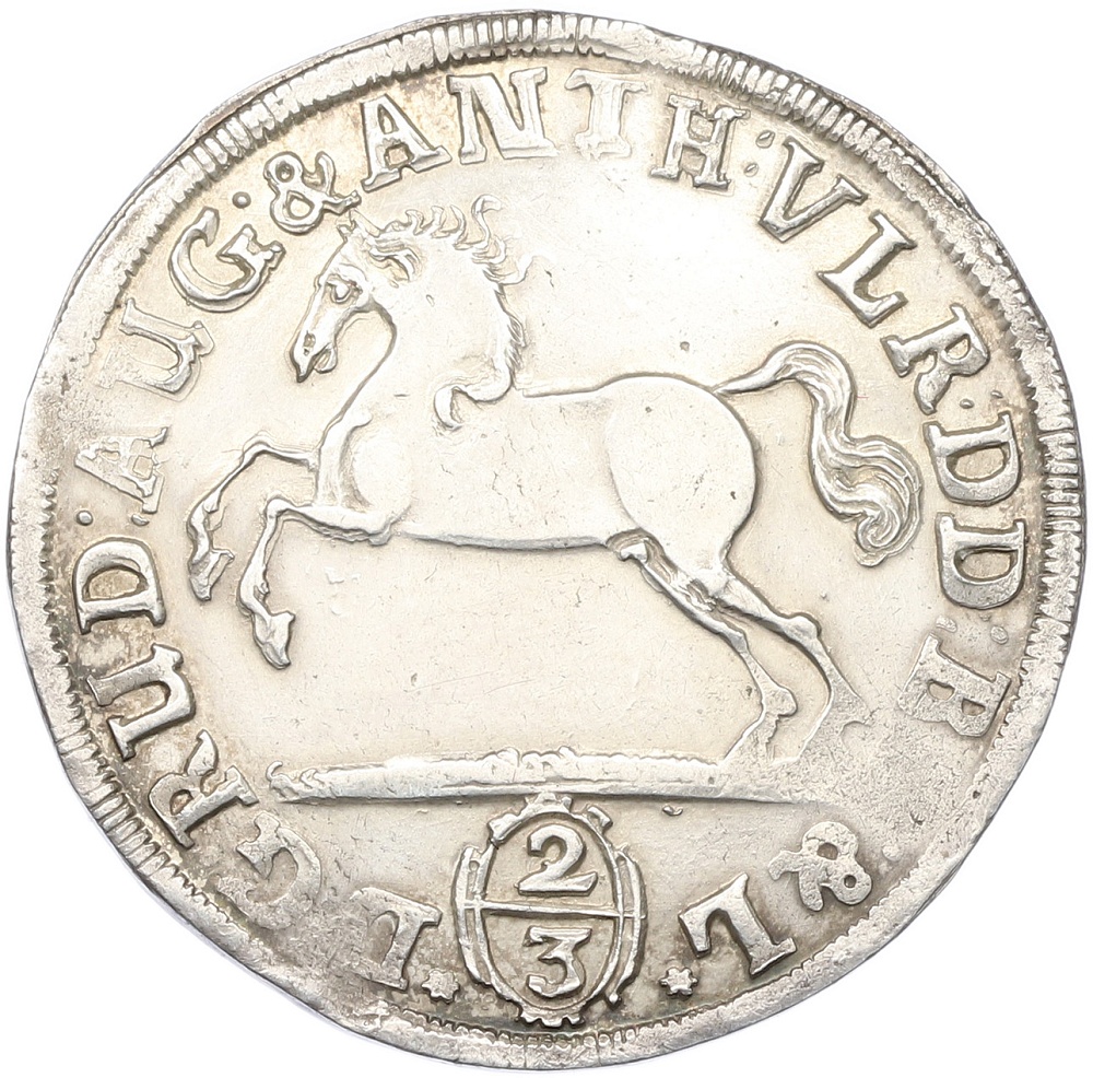 2/3 талера 1695 года Брауншвейг-Вольфенбюттель — Фото №1