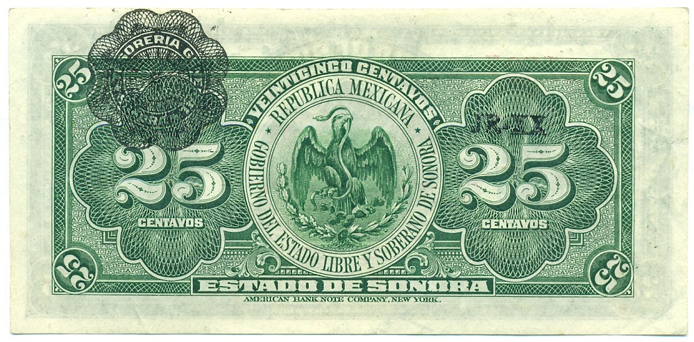 25 сентаво 1915 года Мексика — Фото №2