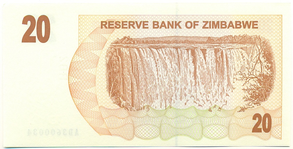 20 долларов 2006 года Зимбабве — Фото №2