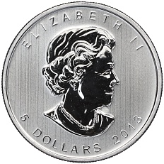 5 долларов 2013 года Канада «Канадская Фауна — Бизон» — Фото №2