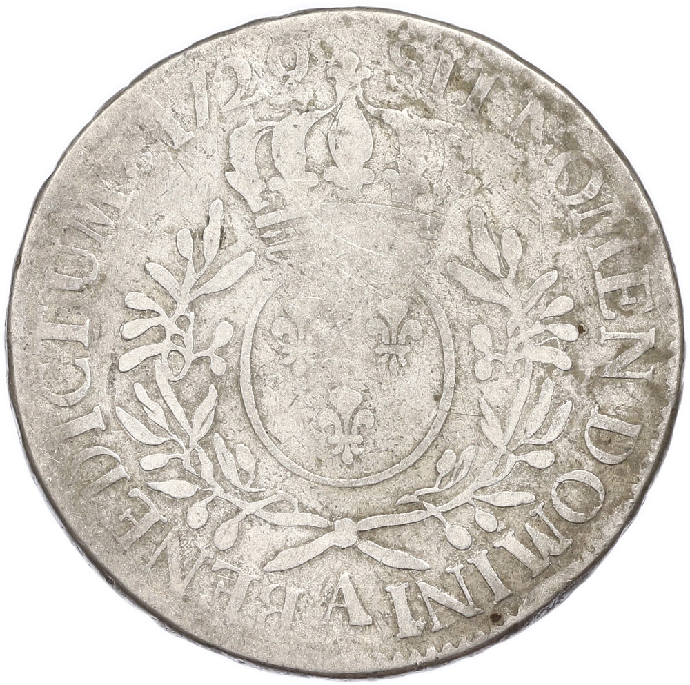 1 экю 1729 года A Франция — Фото №2