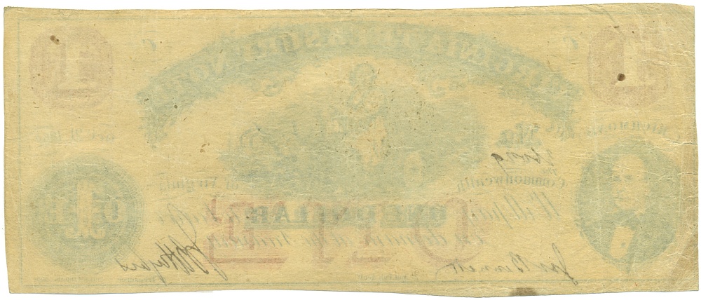 1 доллар 1862 года США — Штат Вирджиния — Фото №2