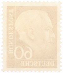 Почтовая марка 60 пфеннигов 1954 года Западная Германия (ФРГ) — Фото №2