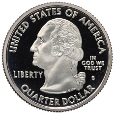 1/4 доллара (25 центов) 2002 года S США «Штаты и территории — Миссисипи» — Фото №2