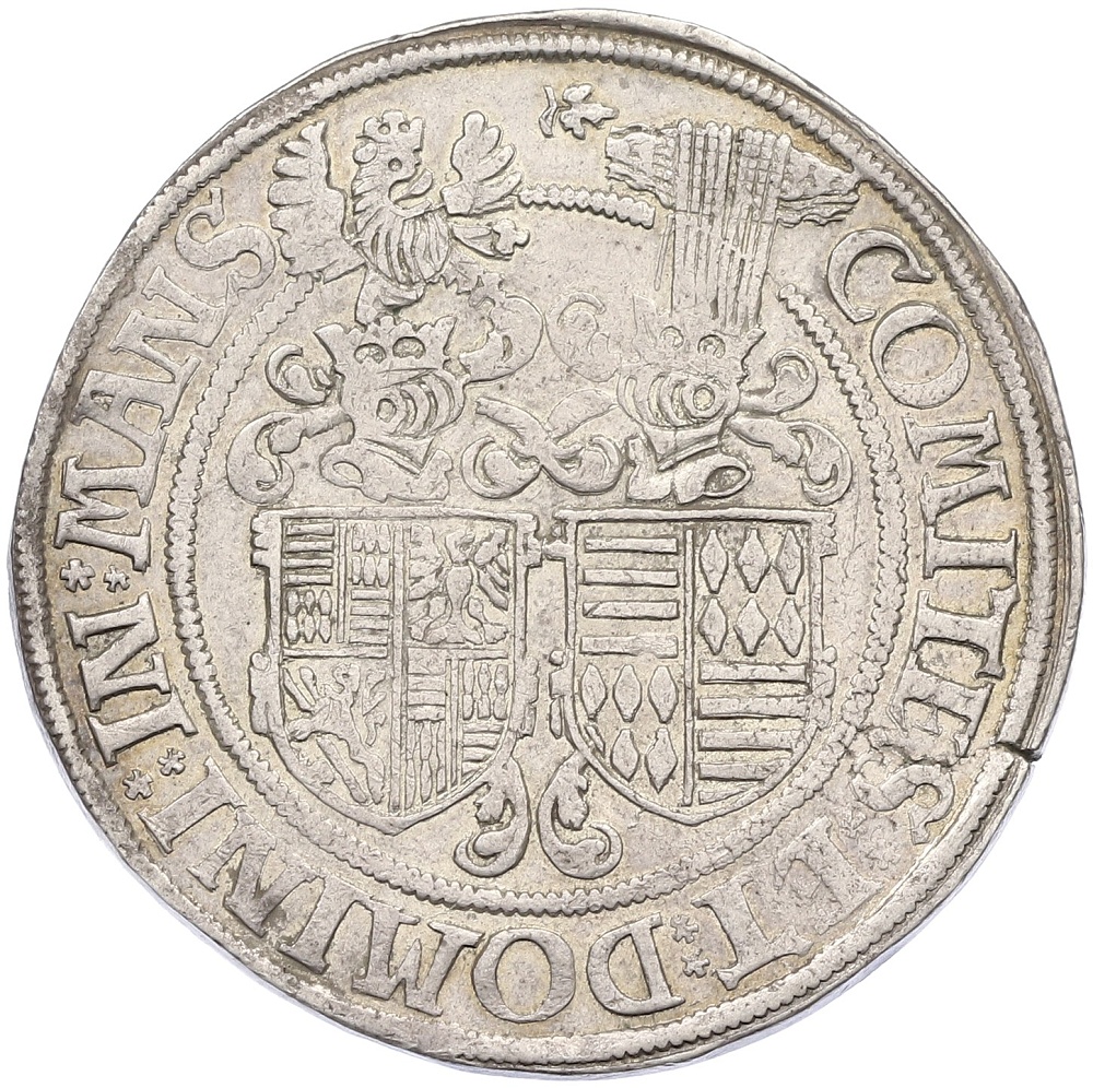 1 талер 1568-1571 года Мансфельд-Айслебен — Фото №2