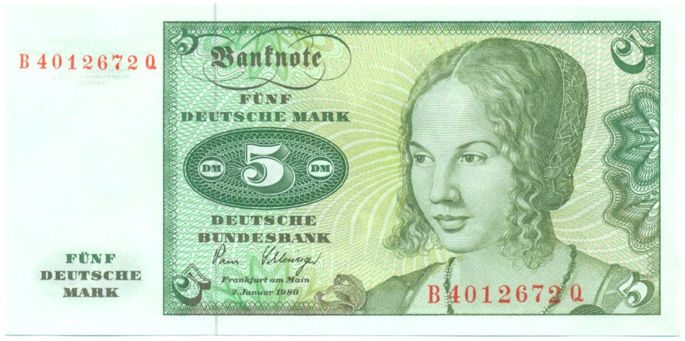 5 марок 1980 года Западная Германия (ФРГ) — Фото №1
