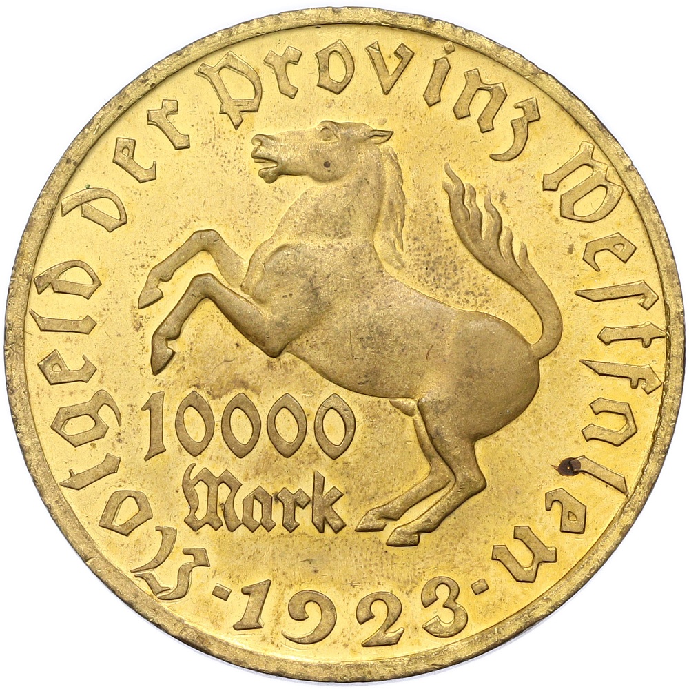 10000 марок 1923 года Германия — Вестфалия (Нотгельд) — Фото №1