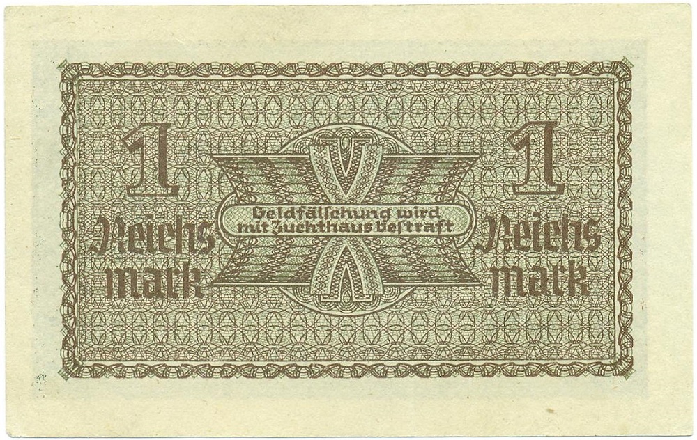 1 рейхсмарка 1940-1945 года Германия — Фото №2