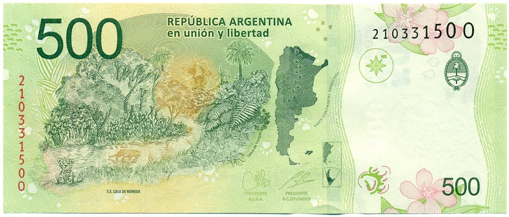 500 песо 2019 года Аргентина — Фото №2