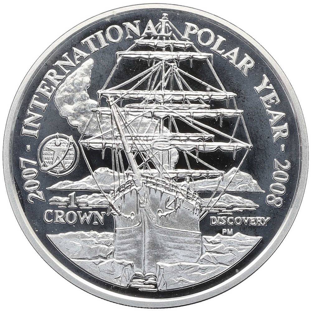 1 крона 2007 года Фолклендские острова «Международный полярный год» — Фото №1