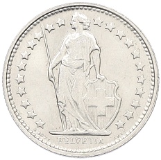 1/2 франка 1971 года Швейцария — Фото №2