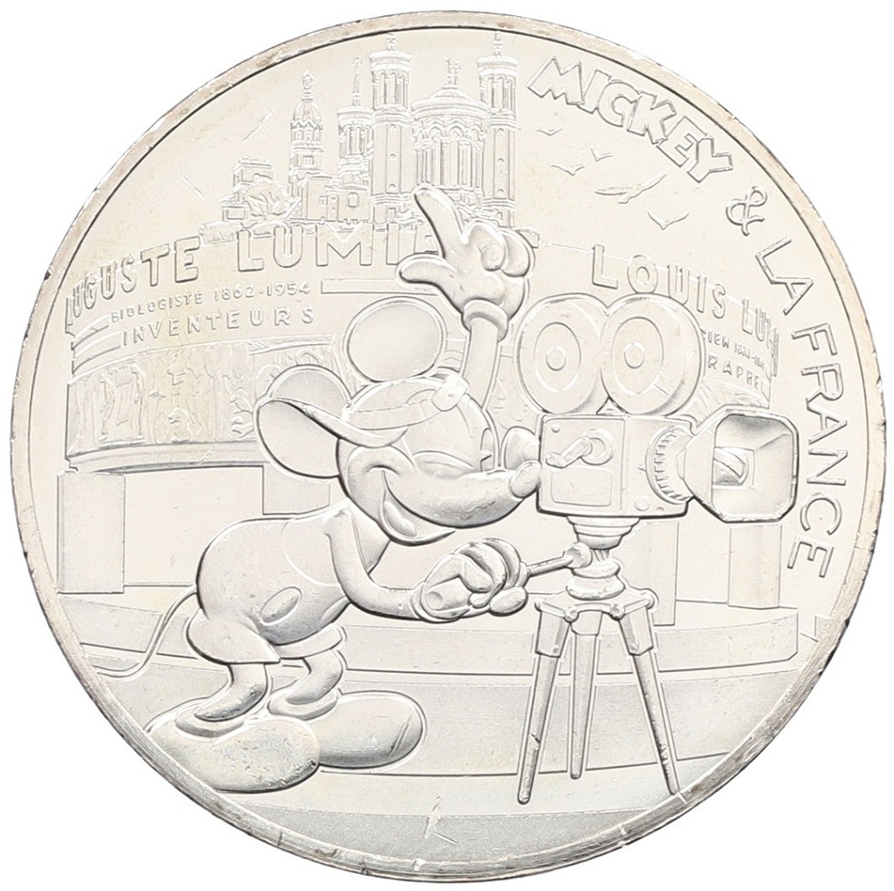 10 евро 2018 года Франция «Микки Маус и Франция — Лион» — Фото №1