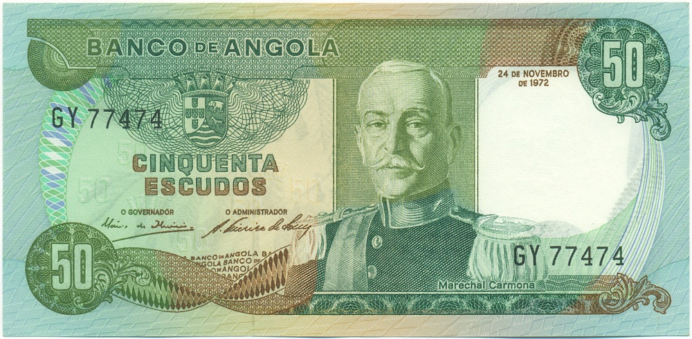 50 эскудо 1972 года Ангола — Фото №1