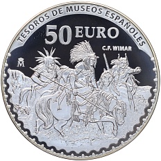50 евро 2017 года Испания «Сокровища испанских музеев — Эдвард Хоппер и Карл Вимар» — Фото №2