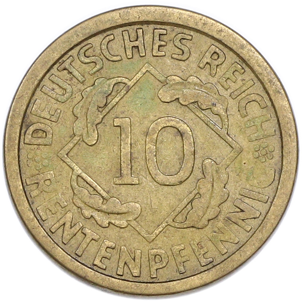 10 рентенпфеннигов 1924 года A Германия — Фото №2