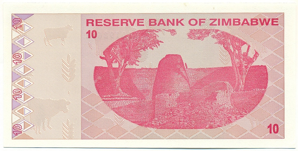 10 долларов 2009 года Зимбабве — Фото №2