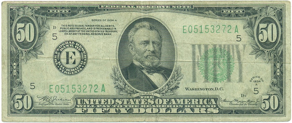 50 долларов 1934 года США (Вирджиния — Ричмонд) — Фото №1