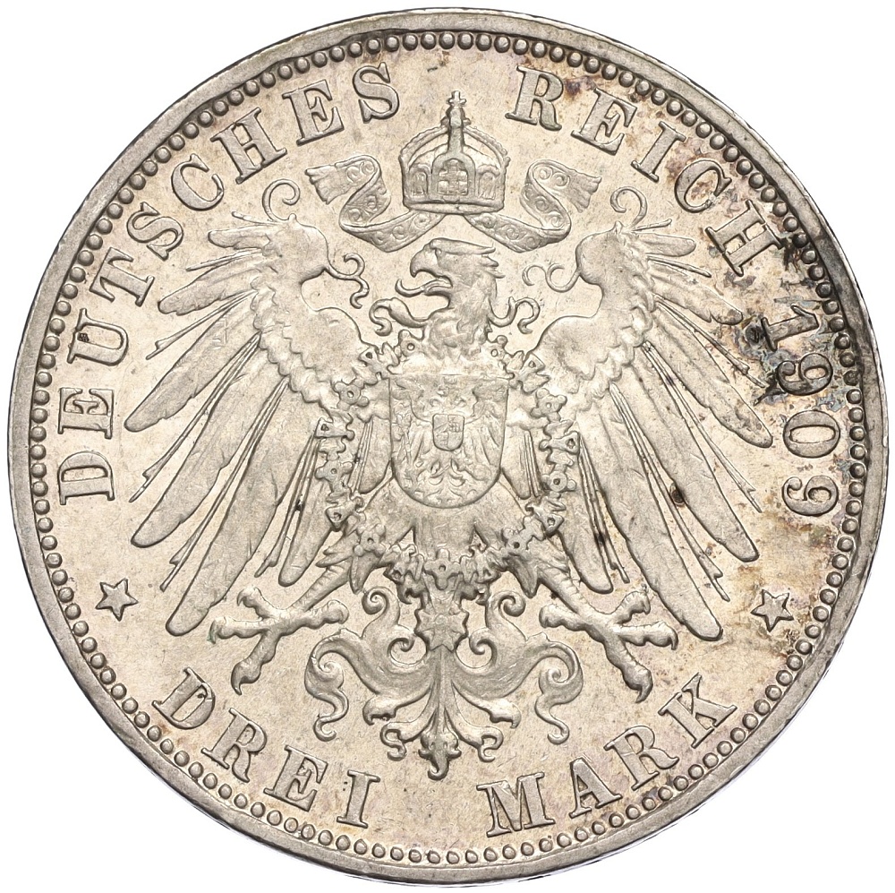 3 марки 1909 года Германия (Бавария) — Фото №2