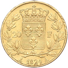 20 франков 1824 года А Франция — Фото №2