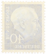 Почтовая марка 40 пфеннигов 1954 года Западная Германия (ФРГ) — Фото №2