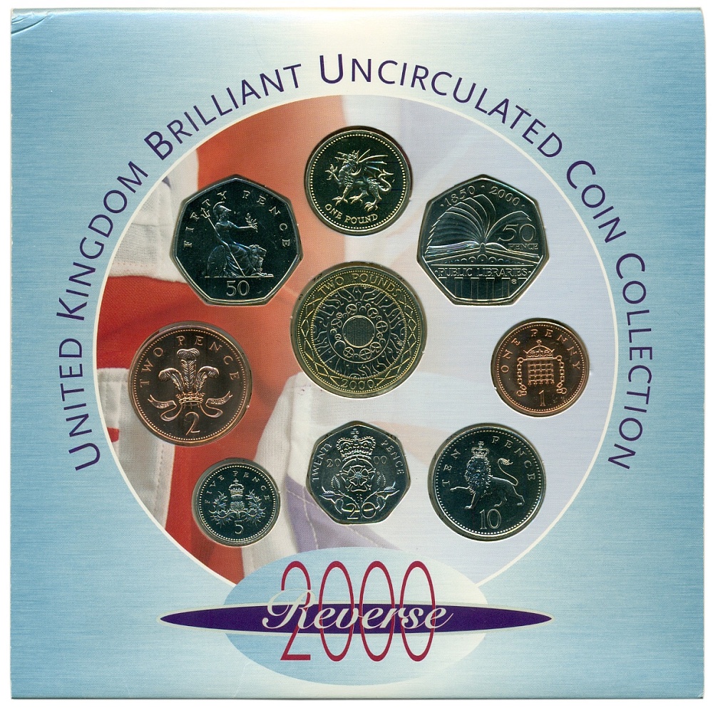 Годовой набор из 9 монет 2000 года Великобритания — Фото №1