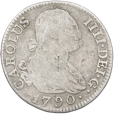 2 реала 1790 года Испания — Фото №1
