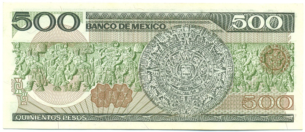 500 песо 1984 года Мексика — Фото №2
