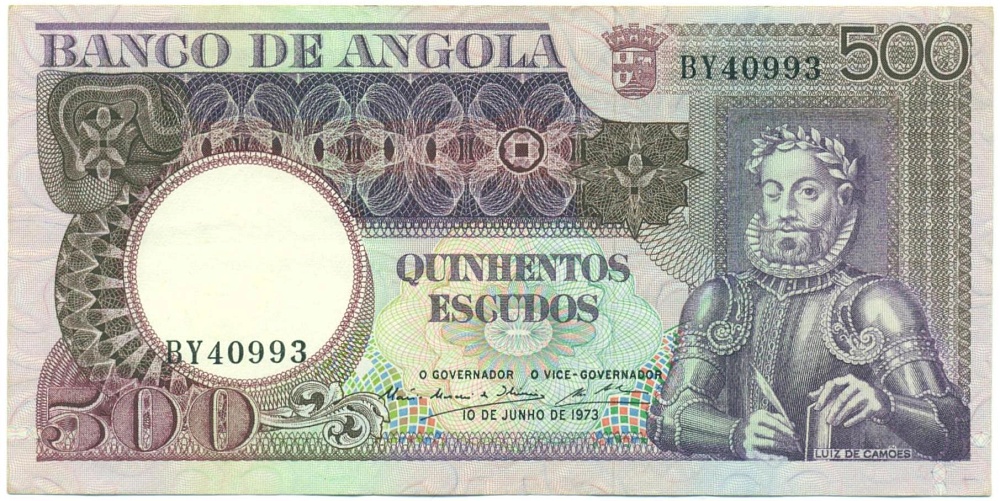 500 эскудо 1973 года Ангола — Фото №1