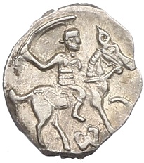 Денга 1533-1547 года Иван IV «Грозный» W (Тверь) — КГ71 — Фото №1