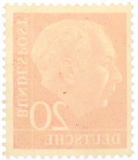 Почтовая марка 20 пфеннигов 1954 года Западная Германия (ФРГ) — Фото №2