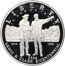 1 доллар 2004 года Р США «200 лет экспедиции Льюиса и Кларка» — Фото №1