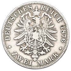 2 марки 1876 года C Германия (Пруссия) — Фото №2