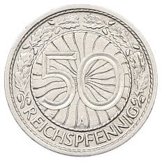 50 рейхспфеннигов 1927 года A Германия — Фото №2