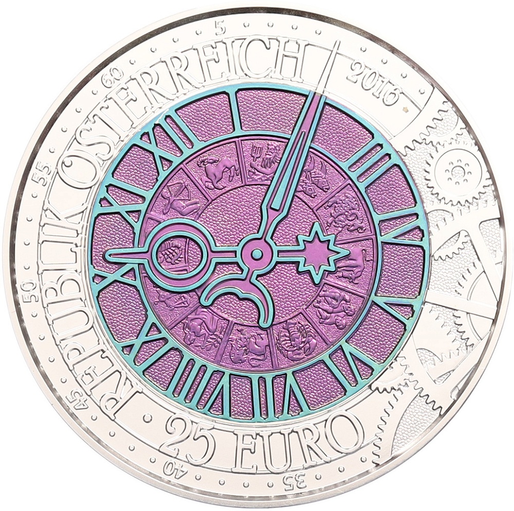 25 евро 2016 года Австрия «Время» — Фото №2