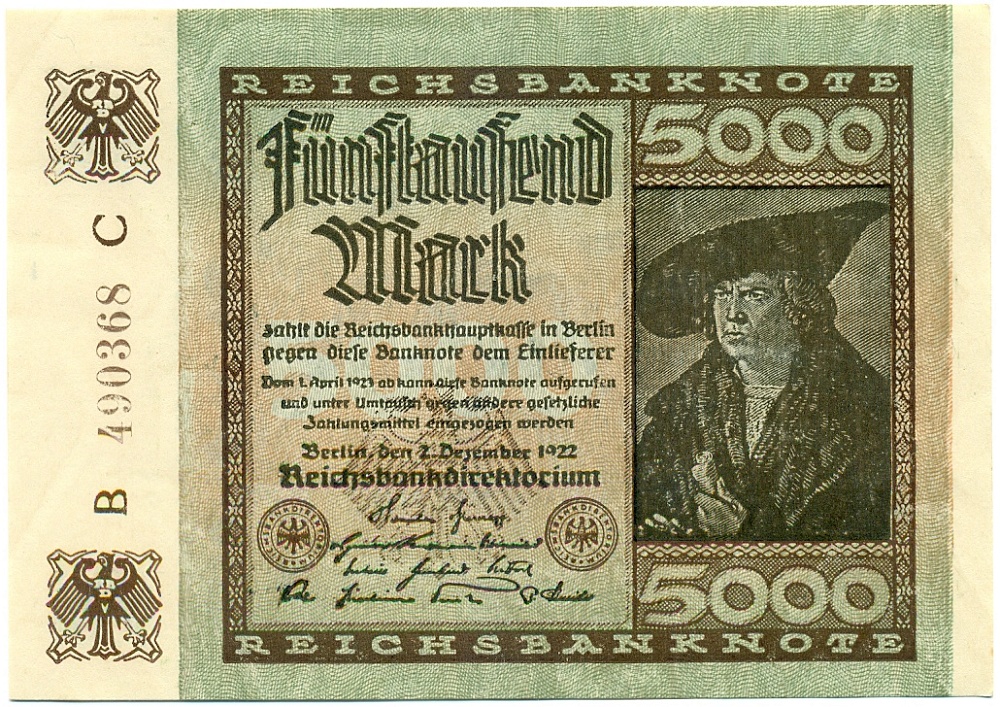 5000 марок 1922 года Германия — Фото №1