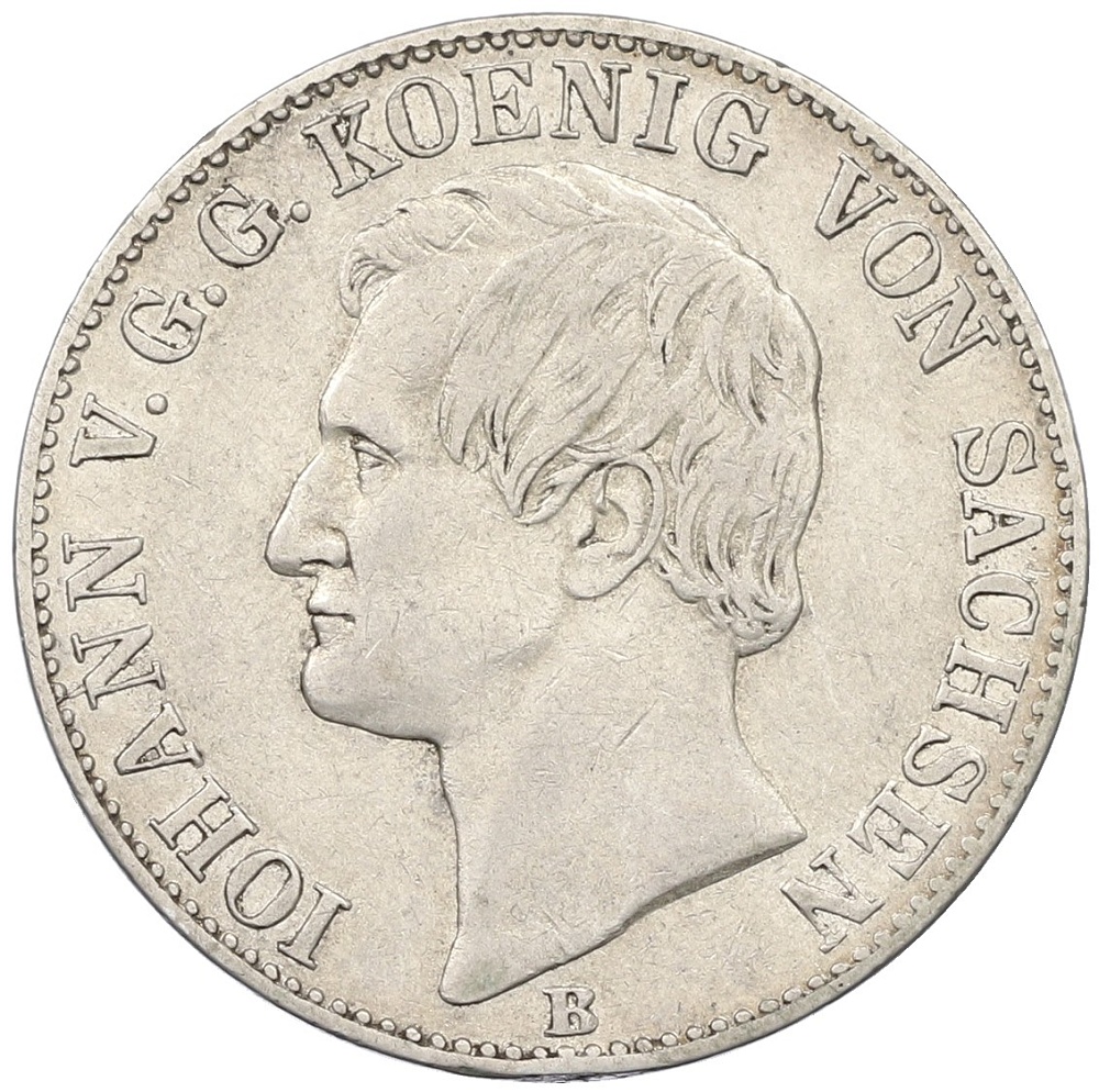1 союзный талер 1861 года Саксония — Фото №1