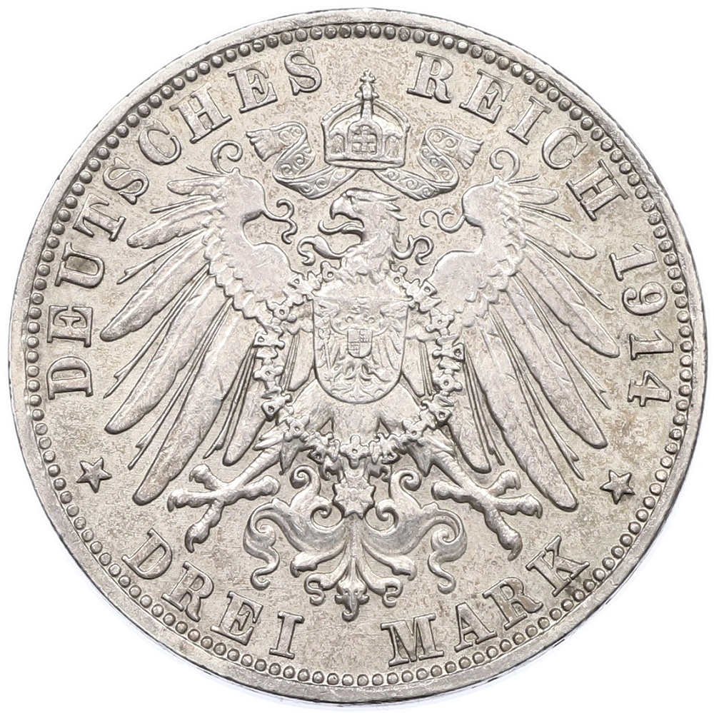 3 марки 1914 года Германия (Бавария) — Фото №2