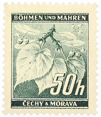 Почтовая марка 50 геллеров 1940 года Богемия и Моравия — Фото №1