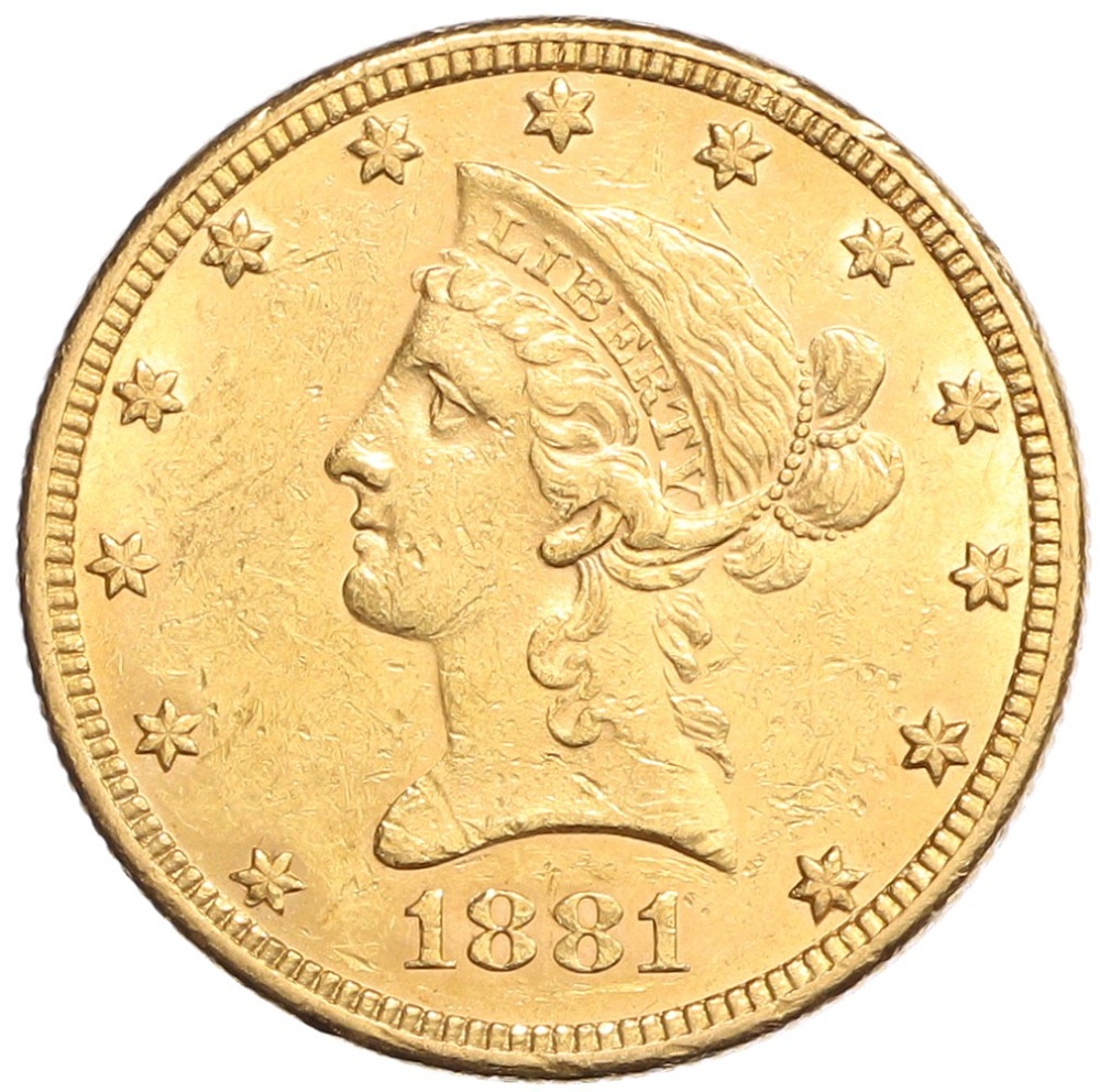 10 долларов 1881 года США — Фото №1