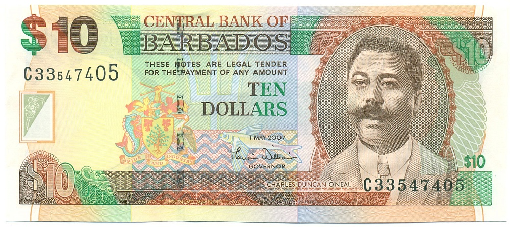 10 долларов 2007 года Барбадос — Фото №1