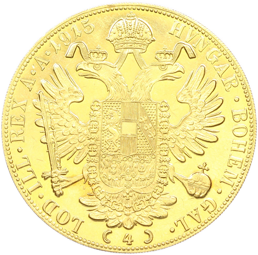 4 дуката 1915 года Австрия — Фото №2