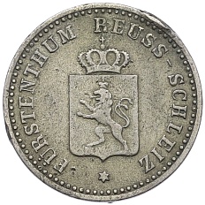 1 серебряный грош 1844 года Рейсс-Шлиц — Фото №1
